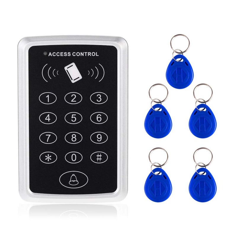 AMOCAM Door Access Control System, Stand-Alone Password Keypad + 5PCS Key Fobs Keychains for Entry Home Security Access Controller - Image 1